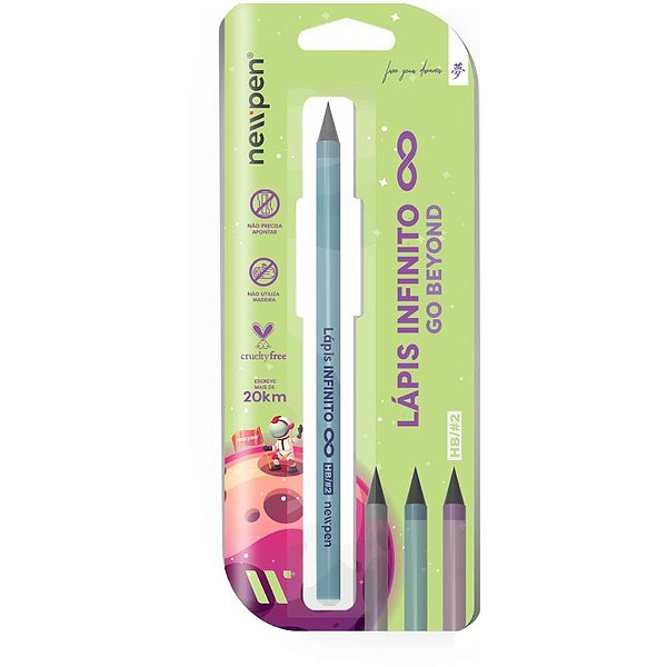 Lapis preto redondo infinit go beyond azul - newpen (blister)