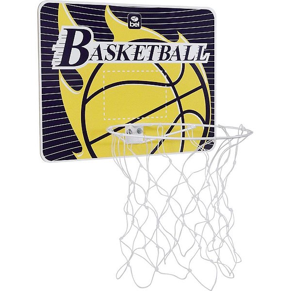 Tabela de basquete mdf aro 38cm+rede 59x52,8cm - bel (unidade)