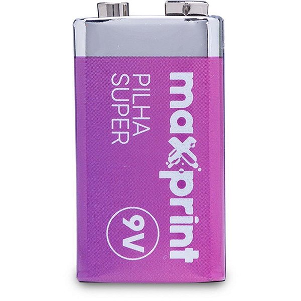 Pilha bateria 9v zinco - maxprint (blister)