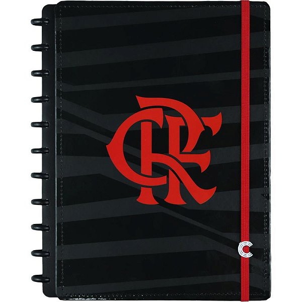Caderno inteligente grande flamengo rubro negro 80fls - caderno inteligente (unidade)
