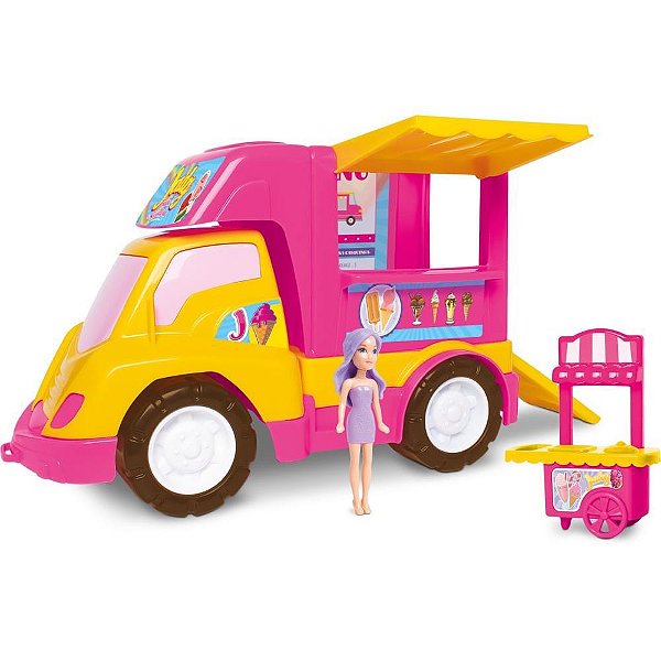 Cenario tematico (playset) sorveteria da judy food truck - samba toys (unidade)