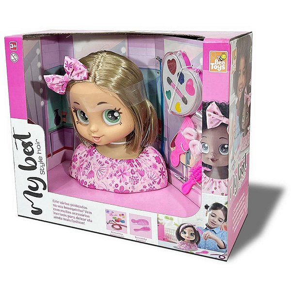 Boneca style hair 21cm c/acessorios - bee toys (unidade)