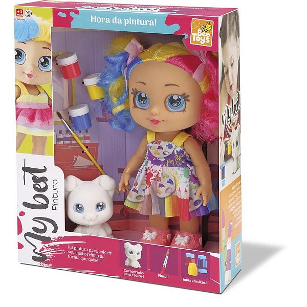 Boneca my best pintura c/tinta - bee toys (unidade)