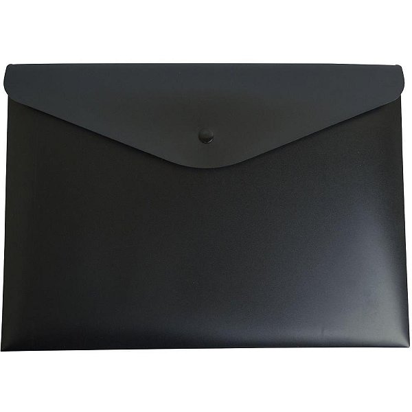 Pasta envelope a4 preto c/botao - dello (pct.c/10)