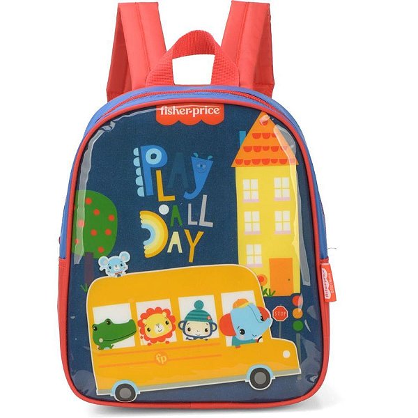 Mochila infantil fisher-price petit p azul - luxcel (unidade)