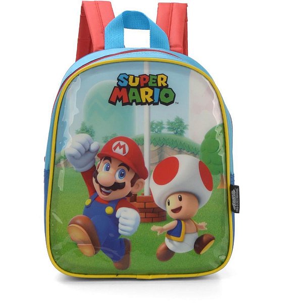 Mochila infantil super mario bros petit p azul - luxcel (unidade)