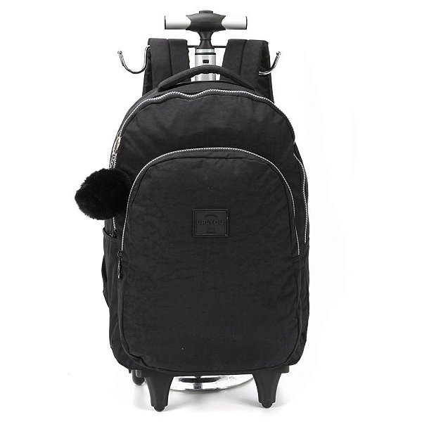 Mochila com rodinha up4you crinkle g preta - luxcel (unidade)