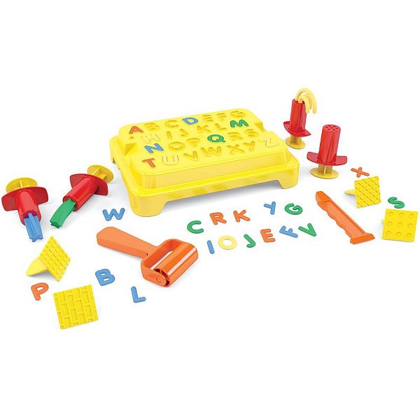 Massa para modelar criativa box massinha alfabeto 19pcs - dismat (unidade)