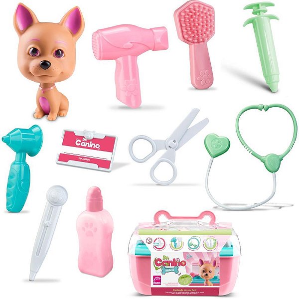 Brincando de profissoes doutor canino maleta rosa - roma (unidade)