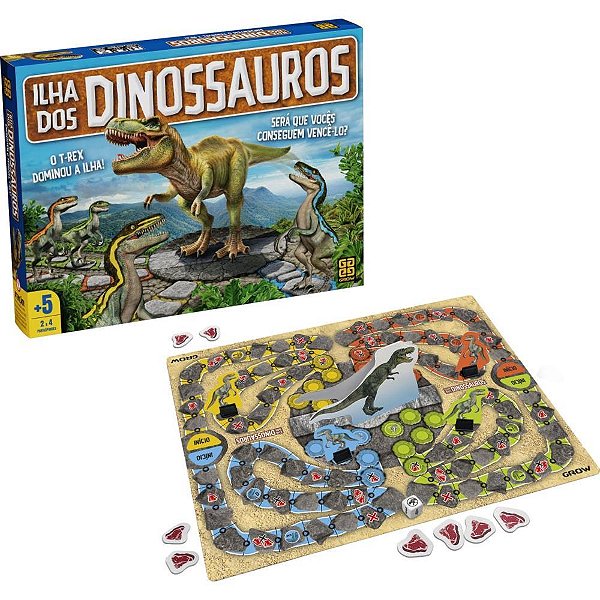 Jogo de tabuleiro ilha dos dinossauros - grow (unidade)
