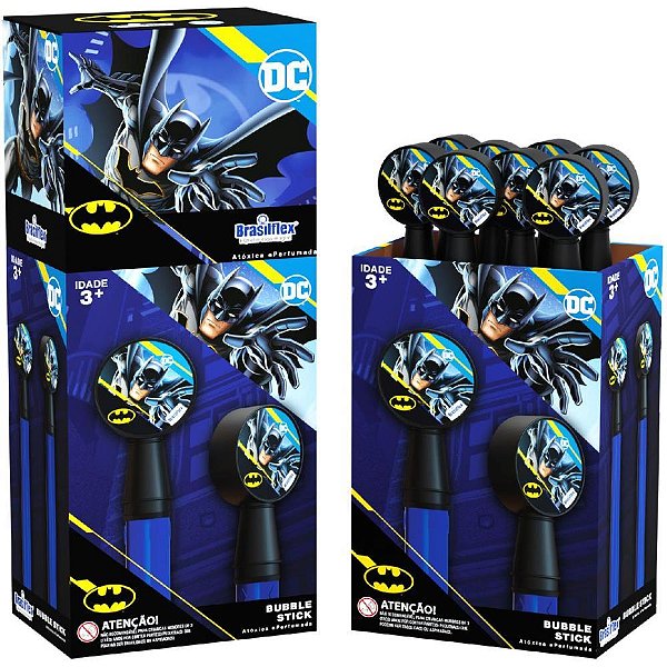 Bolha de sabao batman clas.bubble stick 130ml - brasilflex (cx.c/08)