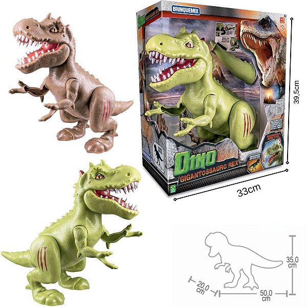 Dinossauro gigantossauro dino rex artic. - brinquemix (unidade)