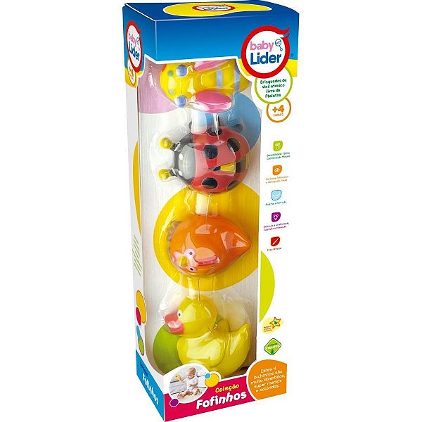 Brinquedo para bebe colecao fofinhos bich.do campo - lider (cx.c/04)