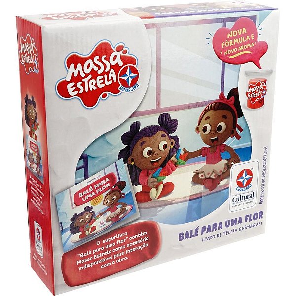 Livro brinquedo ilustrado bale para uma flor com massa - estrela (kit)