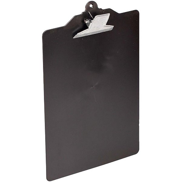 Prancheta plastica a4 c/prend.metal linha black - carbrink (unidade)