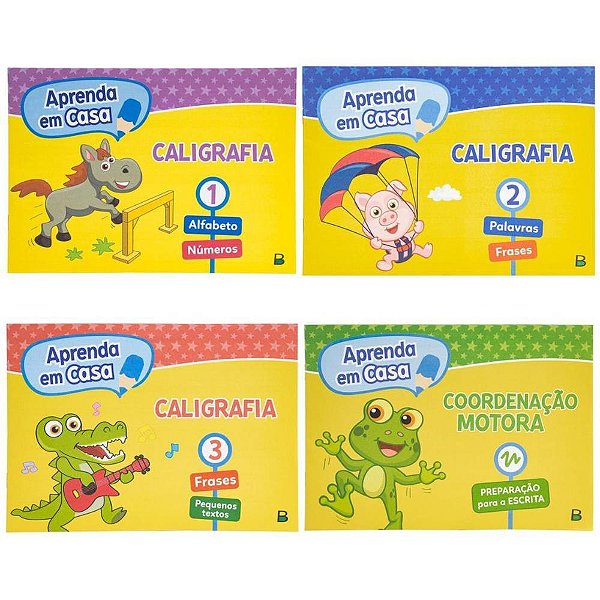 Livro caligrafia aprenda em casa calig.i 14p - todolivro (pct.c/12)