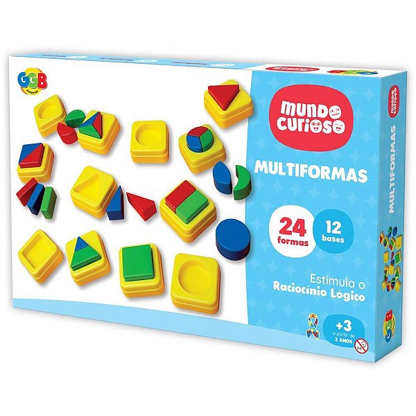 Brinquedo educativo multiformas de encaixe - ggb plast (unidade)