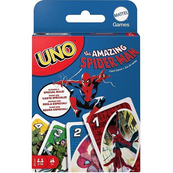 Jogo de cartas uno spiderman - mattel (unidade)