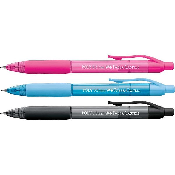 Lapiseira 0.5mm poly mix (s) - faber-castell (cx.c/12)