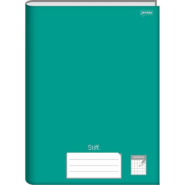 Caderno quadriculado 1/4 stiff 96fls 7x7mm cd verde - jandaia (pct.c/05)