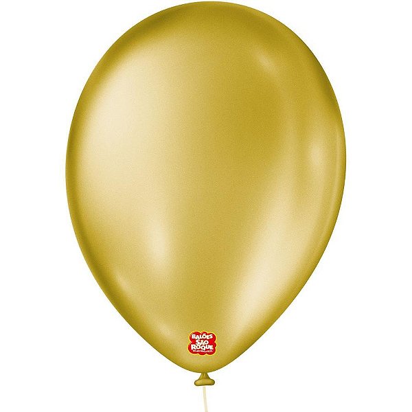Balao 9 liso cintilante dourado - sao roque (pct.c/25)
