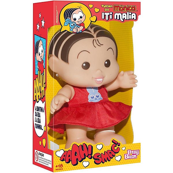 Boneca t.monica monica 24cm. - baby brink (unidade)