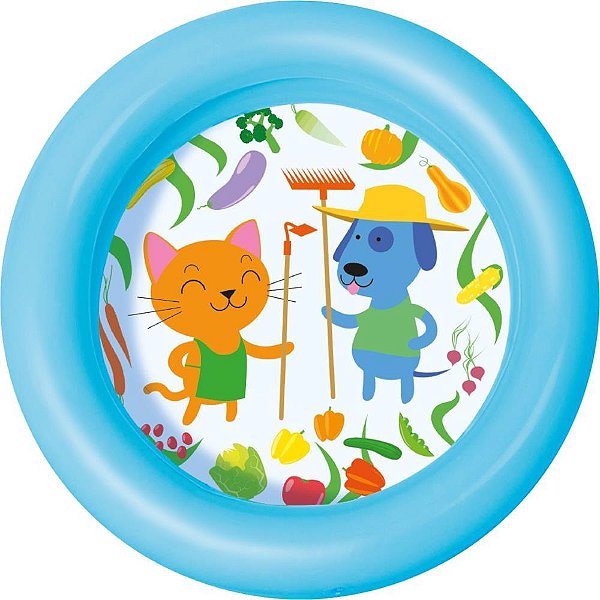 Piscina 21 litros kiddie cores - bel (unidade)