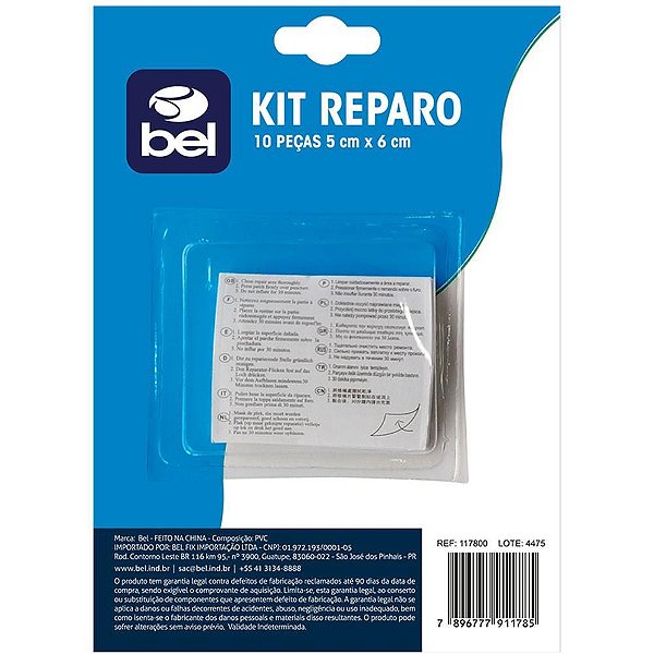 Acessorio p /piscina/praia kit reparo p/inflaveis adesivo - bel (unidade)