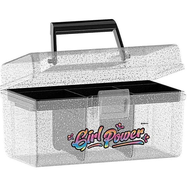 Organizador cristal c/divisoria 1,5l trans - nitron (unidade)