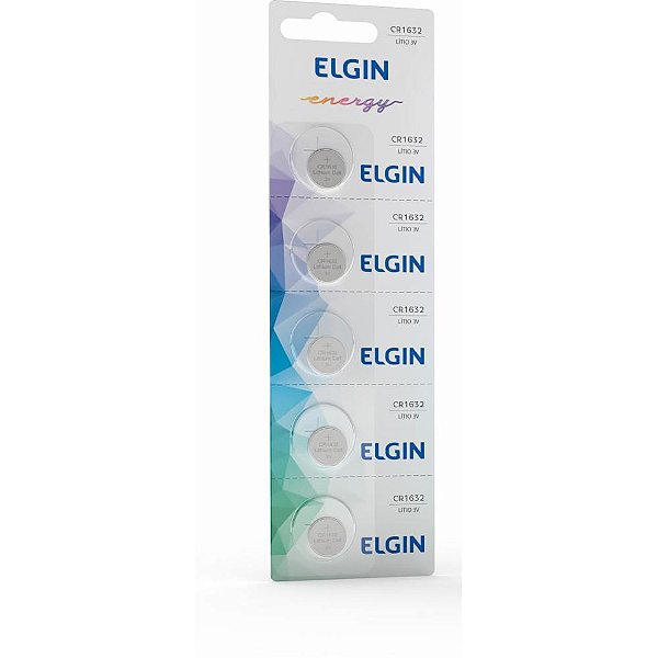 Pilha bateria botao cr1632 3v lithium - elgin (ct.c/05)
