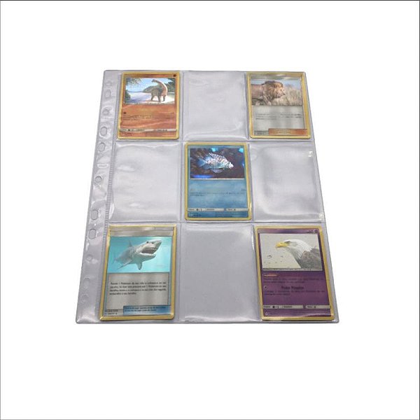 Envelope plastico cards refil pvc 9 bolsos - romitec (pct.c/10)