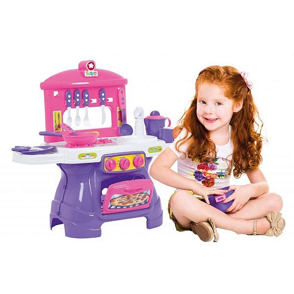 Brincando de casinha mini chef rosa c/ agua - tateti (unidade)
