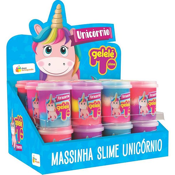 Slime gelelé pote unicornio 152g - doce brinquedo (dp.c/24)
