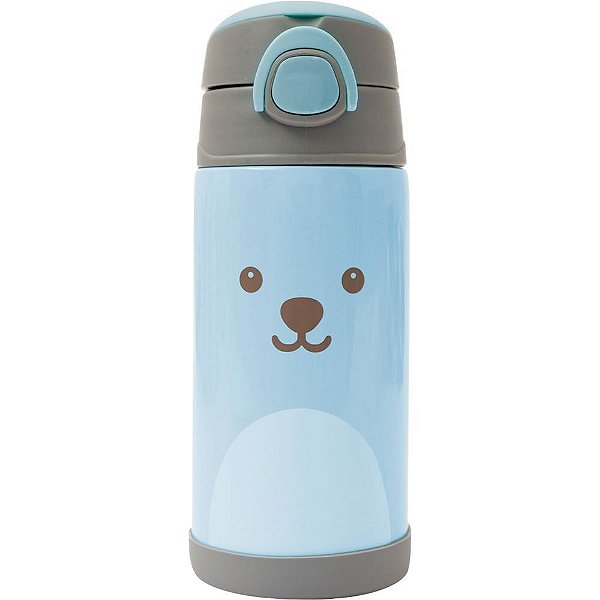 Garrafa termica gummy azul 400ml. fliptop - buba (unidade)