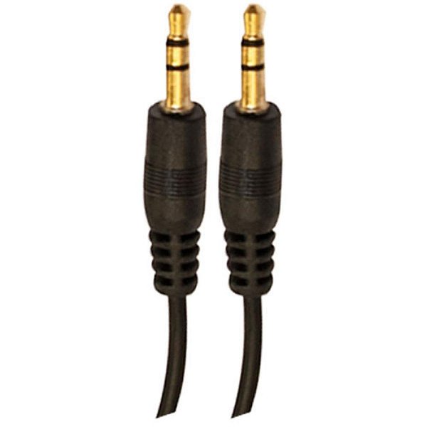 Cabo de audio p2xp2 estereo 1,0m preto - flex (unidade)