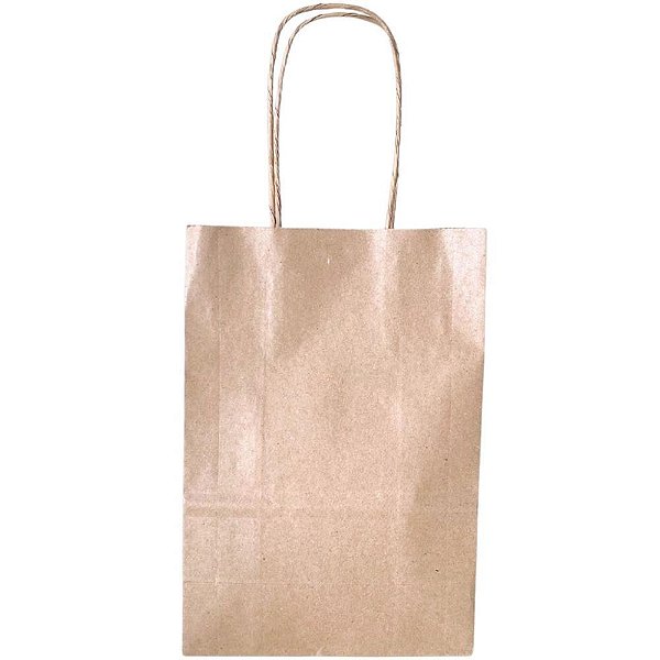 Sacola para presente kraft p 21x15x8cm - gala embalagens (pct.c/10)