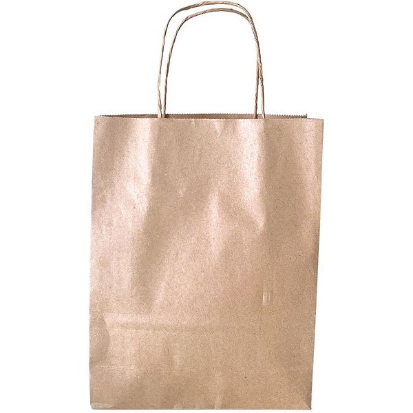Sacola para presente kraft m 25x19x8cm - gala embalagens (pct.c/10)