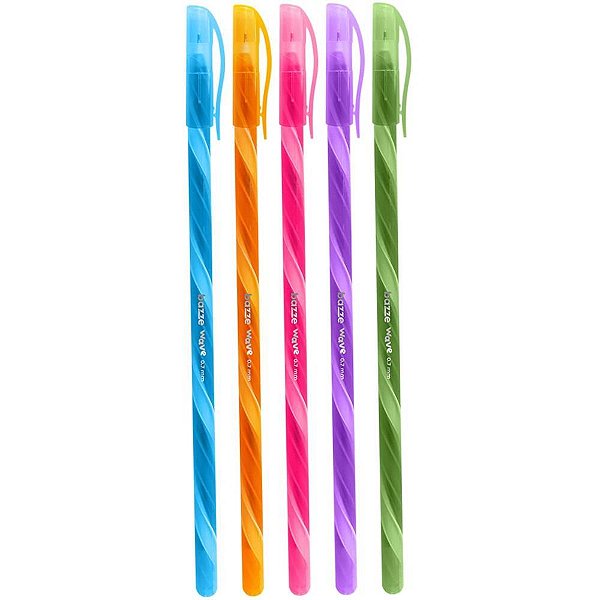 Caneta esferografica bazze wave 0.7 fashion colors - summit (pote-24)