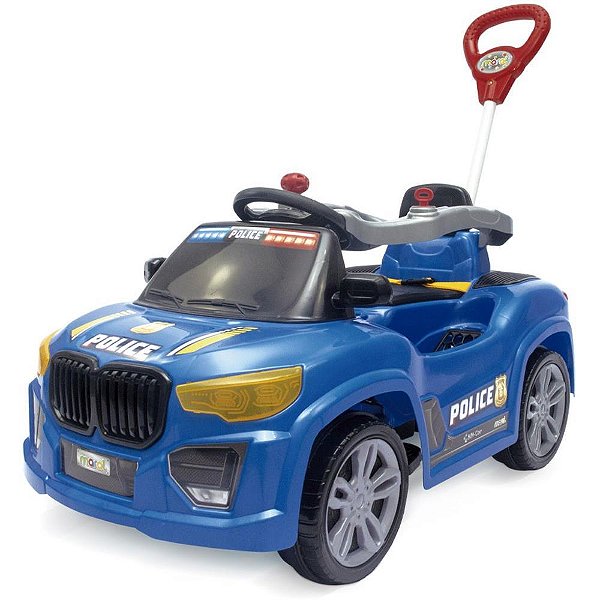 Veiculo para bebe bm car azul 30kg c/som - maral (unidade)