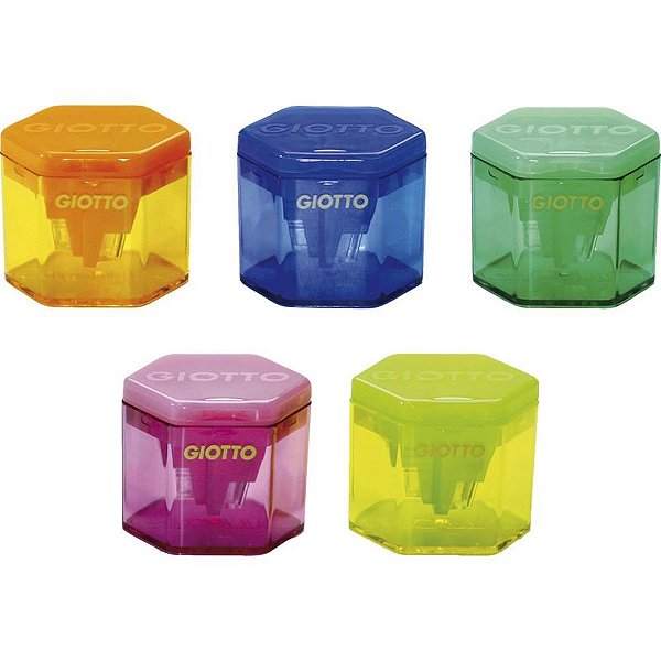 Apontador com deposito giotto temperamatite 3furos(sortido) - canson (dp.c/24)