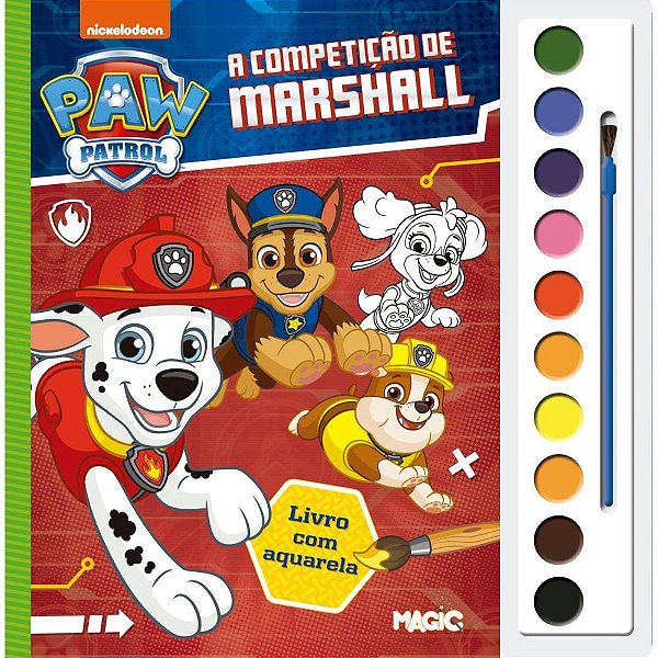 Livro aquarela patrulha canina 2 28x27cm 16pg - magic kids (unidade)