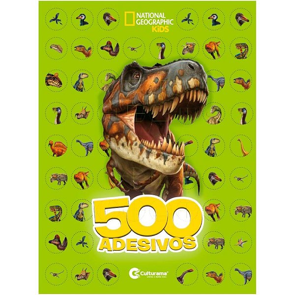 Livro com adesivos dinossauros 40p c/500 adesivos - culturama (unidade)