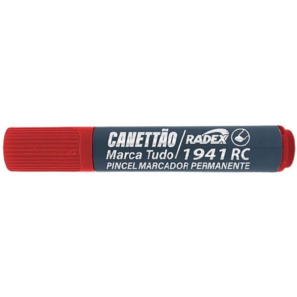 Pincel marcador permanente ponta chanf. recarregavel vm. - radex (cx.c/12)