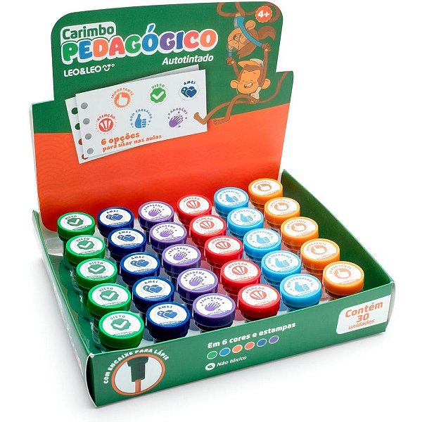 Carimbo pedagogico 6 modelos sortidos - leonora (dp.c/30)