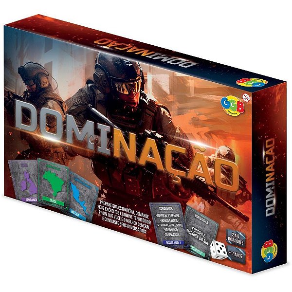 Jogo de tabuleiro dominacao - ggb plast (unidade)