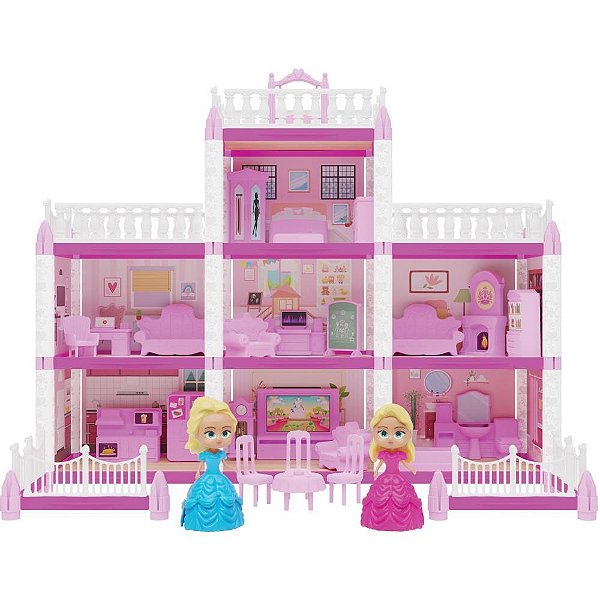 Casinha de boneca castelinho da princesa 160pcs - ggb plast (unidade)