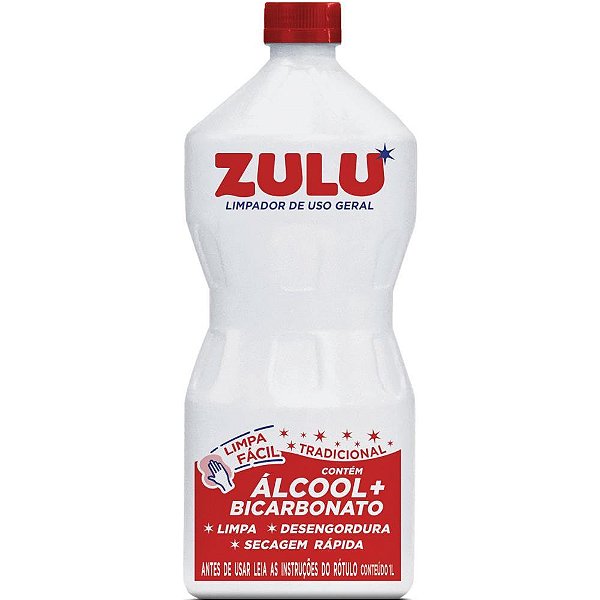 Alcool zulu classico c/bicarbonato 1l - coala (cx.c/12)