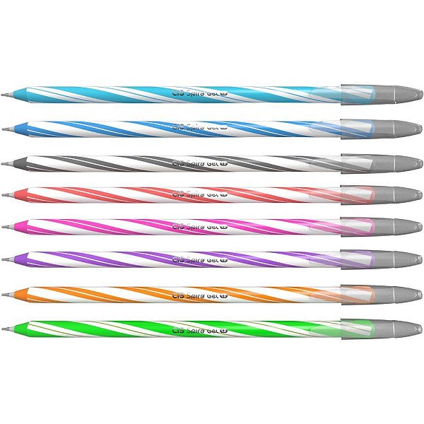 Caneta gel cis spiro 0,7mm cores sortidas - sertic (dp.c/50)