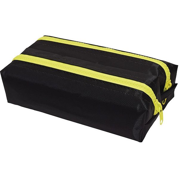 Estojo duplo nylon 70 preto c/neon tratorad - reflex (pct.c/04)