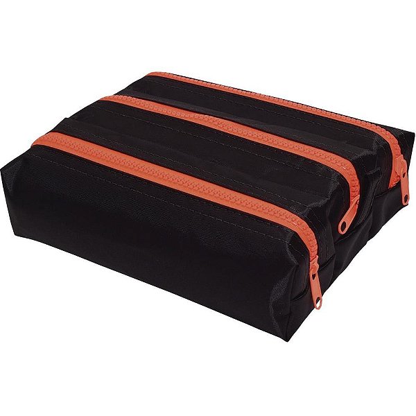 Estojo triplo nylon 70 preto c/neon tratorad - reflex (pct.c/02)